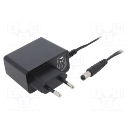 1 pcs x CELLEVIA POWER - CLW-1505-W2E-EA - Power supply: switched-mode, plug, 5VDC, 3A, 15W, Plug: EU, 76%