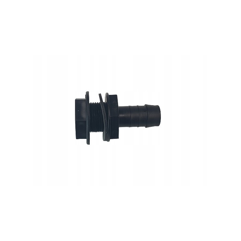 Straight tank connector 3/4 for a 19 mm hose