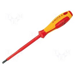 1 pcs x KNIPEX - 98 20 25 - Screwdriver, insulated, slot, 2,5x0,4mm, Blade length: 75mm, 1kVAC