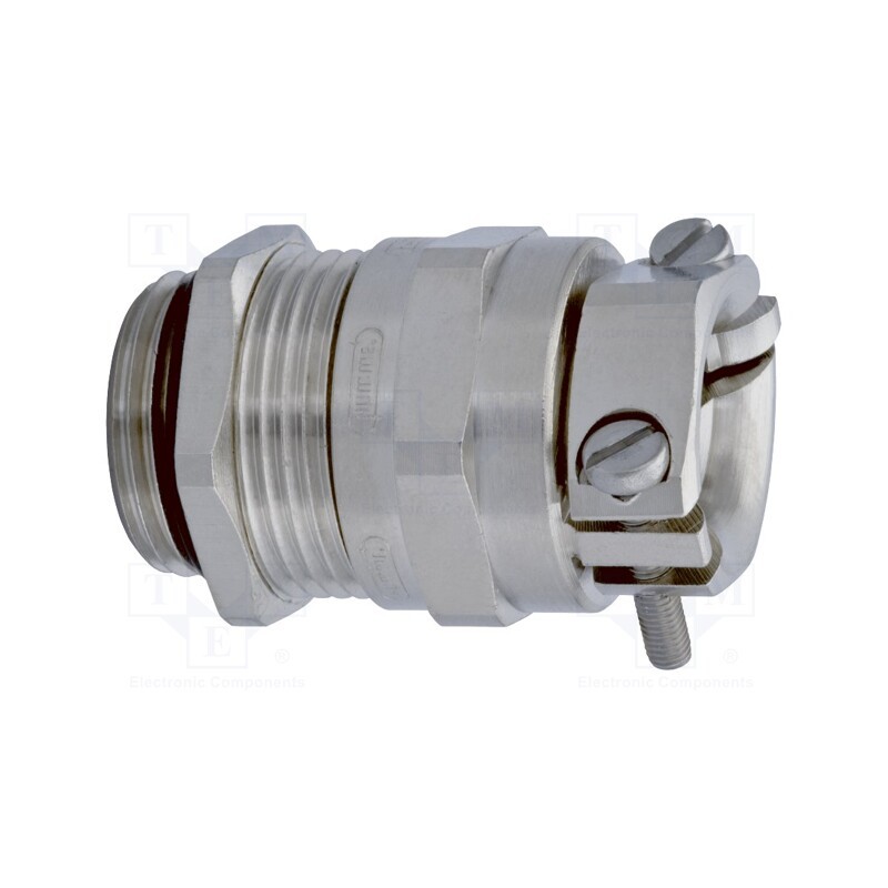 1 pcs x HUMMEL - 1.692.1600.50 - Cable gland, with earthing, M16, IP68, brass, Body plating: nickel