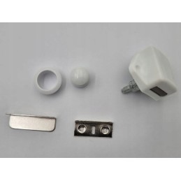 Push lock mini trailer furniture lock, white