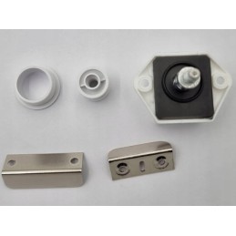 Push lock mini trailer furniture lock, white