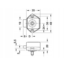 Push lock mini trailer furniture lock, white