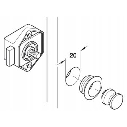 Push lock mini trailer furniture lock, white
