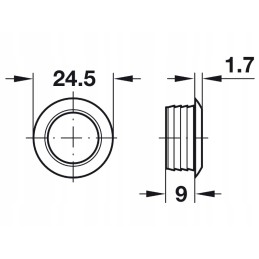 Push lock mini trailer furniture lock, white