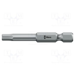 1 pcs x WERA - 5135090001 - Screwdriver bit, Hex Plus key, HEX 1/16', Overall len: 50mm
