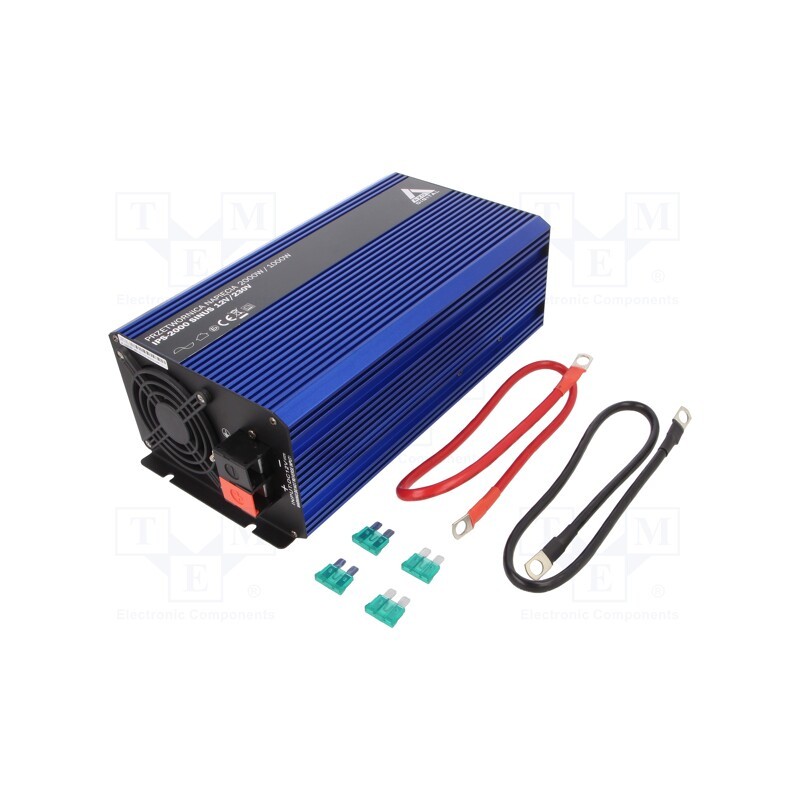 1 pcs x AZO DIGITAL - IPS-2000S 12V/230V - Converter: DC/AC, 1kW, Uout: 230VAC, 11÷15VDC, Out: mains 230V, 92%