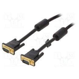 1 pcs x VENTION - DAEBG - Cable, D-Sub 15pin HD plug,both sides, black, 1.5m, Core: Cu