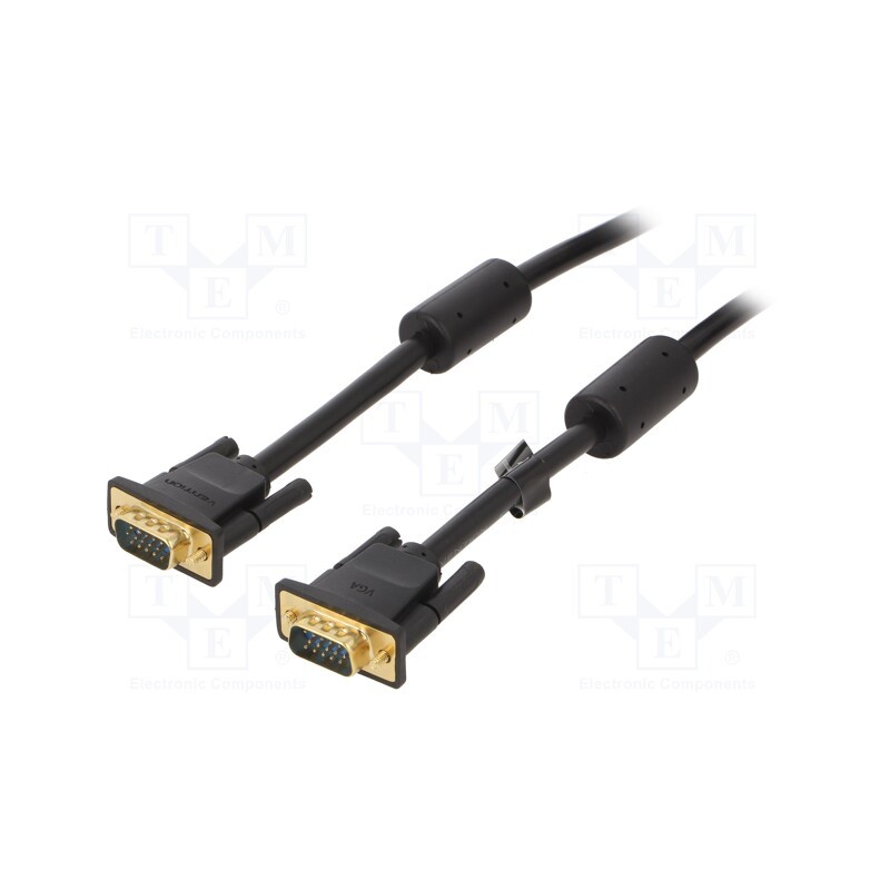 1 pcs x VENTION - DAEBG - Cable, D-Sub 15pin HD plug,both sides, black, 1.5m, Core: Cu