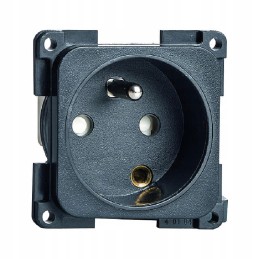 Socket insert with grounding for a 230v camper