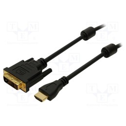 1 pcs x LOGILINK - CH0004 - Cable, HDMI 1.4, DVI-D (18+1) plug,HDMI plug, 2m, black