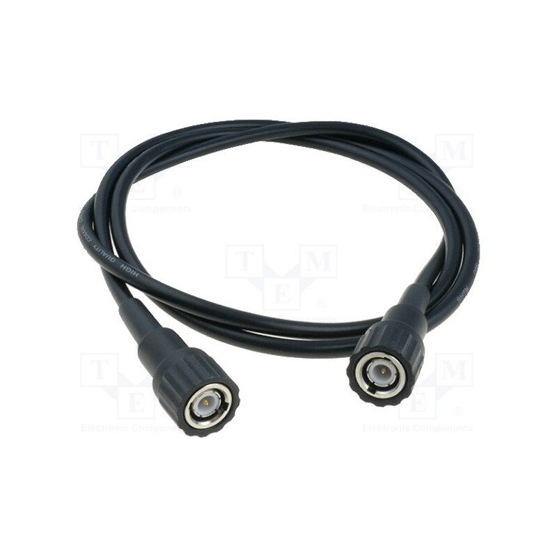 1 pcs x AXIOMET - AX-TL-BNC-BNC - Test lead, 3A, BNC plug,both sides, Len: 1m, black