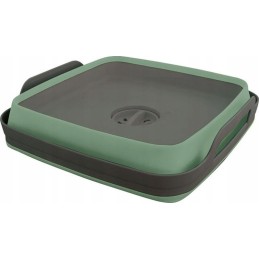 Folding container with drain 7 8 l sea green eurotrail
