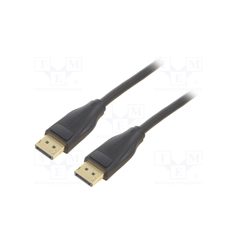 1 pcs x VENTION - HCDBG - Cable, DisplayPort 1.4, DisplayPort plug,both sides, PVC, black