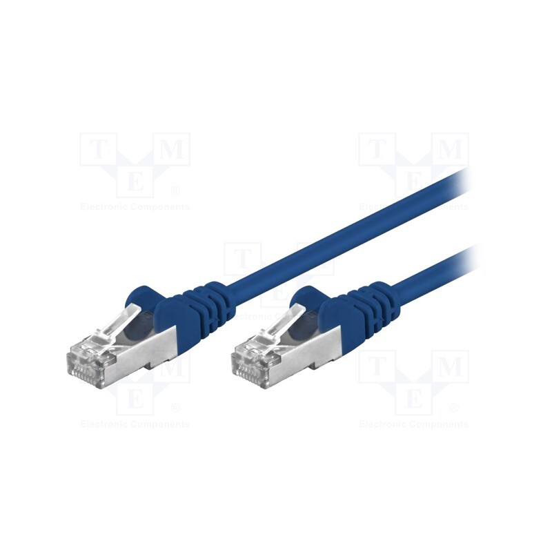 1 pcs x Goobay - 50159 - Patch cord, F/UTP, 5e, stranded, CCA, PVC, blue, 2m, 26AWG, shielded