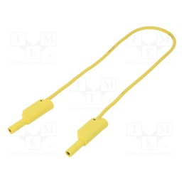 1 pcs x SCHu00dcTZINGER - VSFK 6000 / 2.5 / 50 / GE - Test lead, 32A, banana plug 4mm,both sides, Len: 0.5m, yellow
