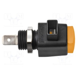1 pcs x SCHu00dcTZINGER - ESD 798 / OR - Laboratory clamp, orange, 16A, screw, nickel, polyamide, -25÷90°C