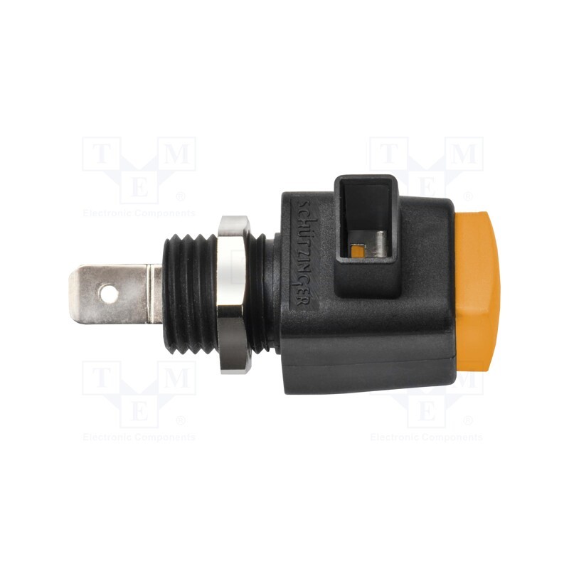 1 pcs x SCHu00dcTZINGER - ESD 798 / OR - Laboratory clamp, orange, 16A, screw, nickel, polyamide, -25÷90°C