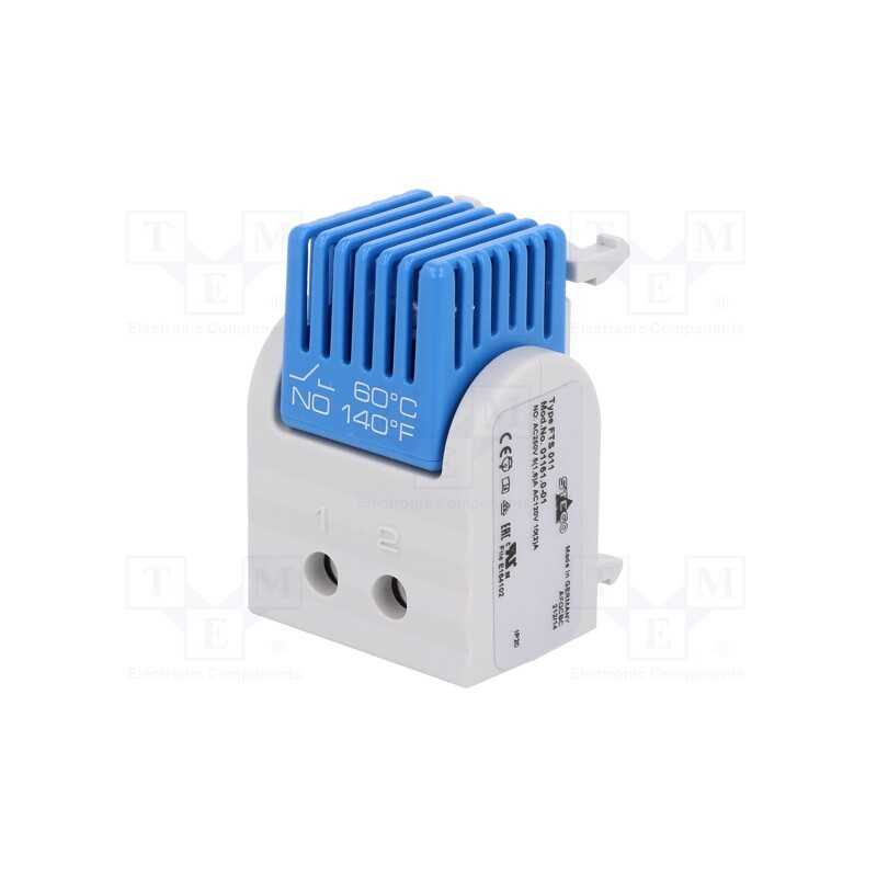 1 pcs x STEGO - 01161.0-01 - Sensor: thermostat, NO, Topen: 50°C, Tclos: 60°C, 5A, 250VAC, ±7°C