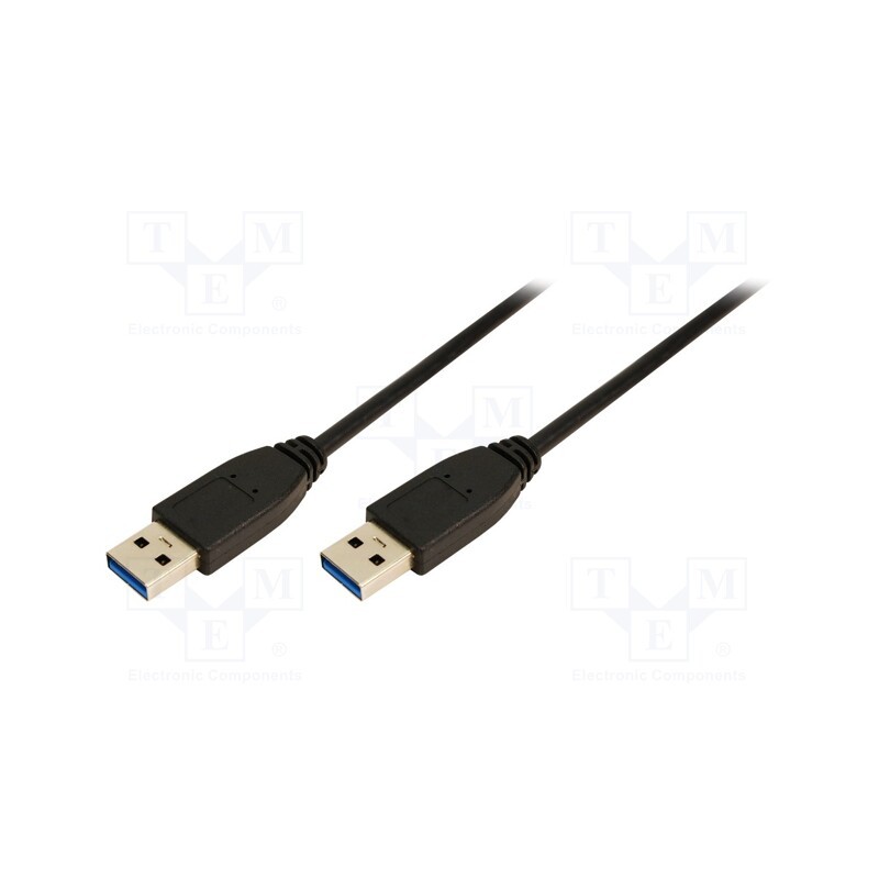 1 pcs x LOGILINK - CU0040 - Cable, USB 3.0, USB A plug,both sides, nickel plated, 3m, black