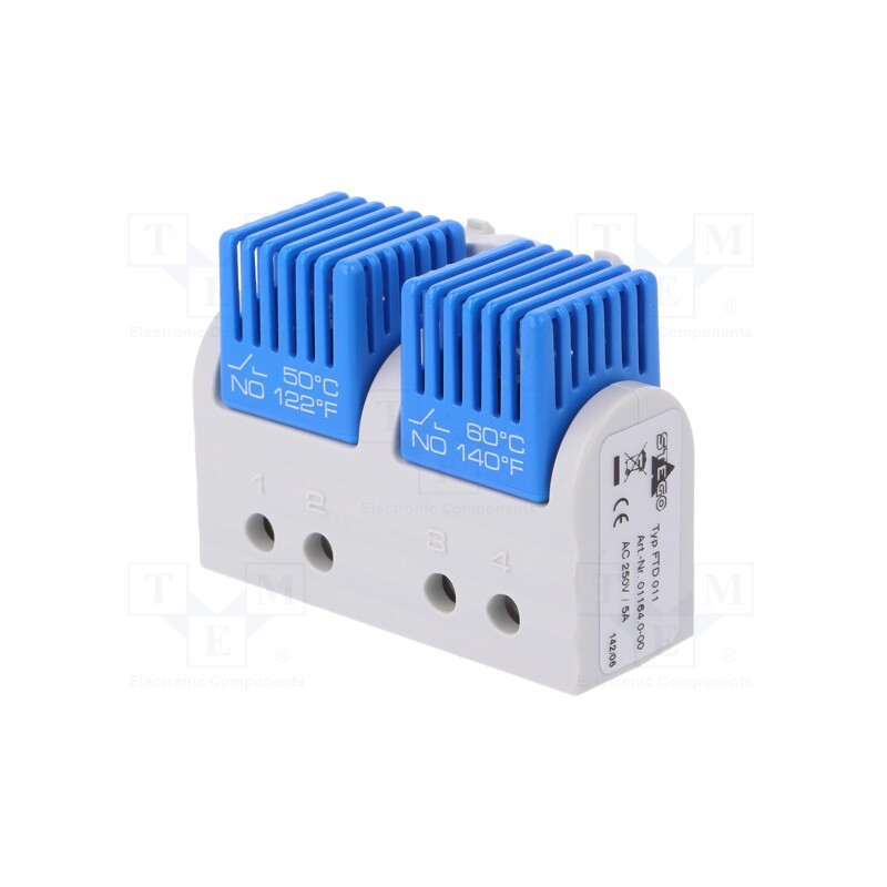 1 pcs x STEGO - 01164.0-00 - Sensor: thermostat, NO x2, 5A, 250VAC, screw terminals, -40÷80°C