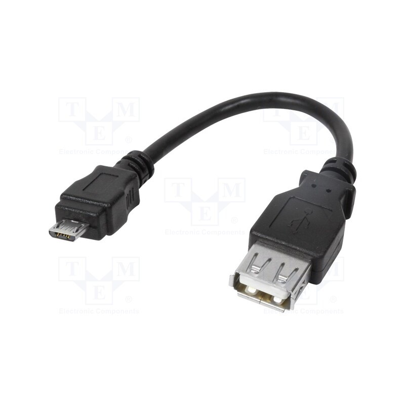 1 pcs x LOGILINK - AU0030 - Adapter, USB 2.0, USB A socket,USB B micro plug, 80mm, black