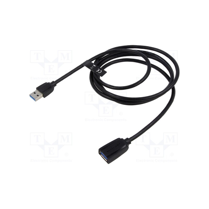 1 pcs x VENTION - VAS-A45-B150 - Cable, USB 3.0, USB A socket,USB A plug, nickel plated, 1.5m