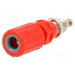 1 pcs x SCHu00dcTZINGER - POL 6718 NI / RT - Socket, 4mm banana, 36A, 33VAC, 70VDC, red, soldered, -20÷80°C