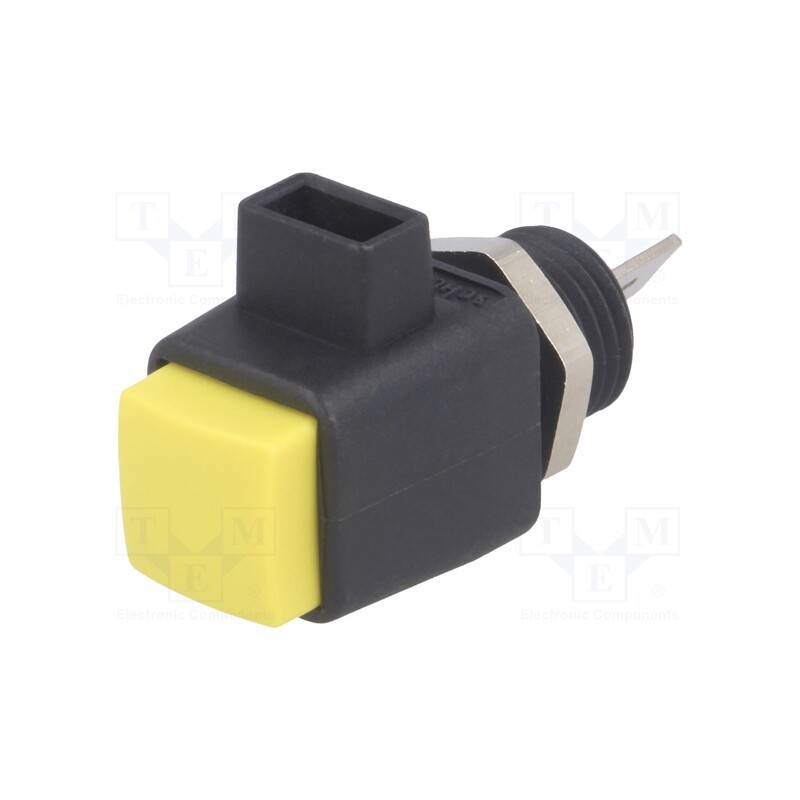 1 pcs x SCHu00dcTZINGER - ESD 798 / GE - Laboratory clamp, yellow, 300VDC, 16A, screw, nickel, polyamide