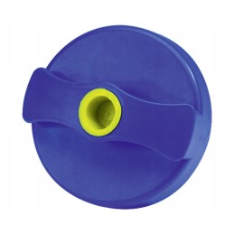 Blue HSC water filler cap for a camper trailer