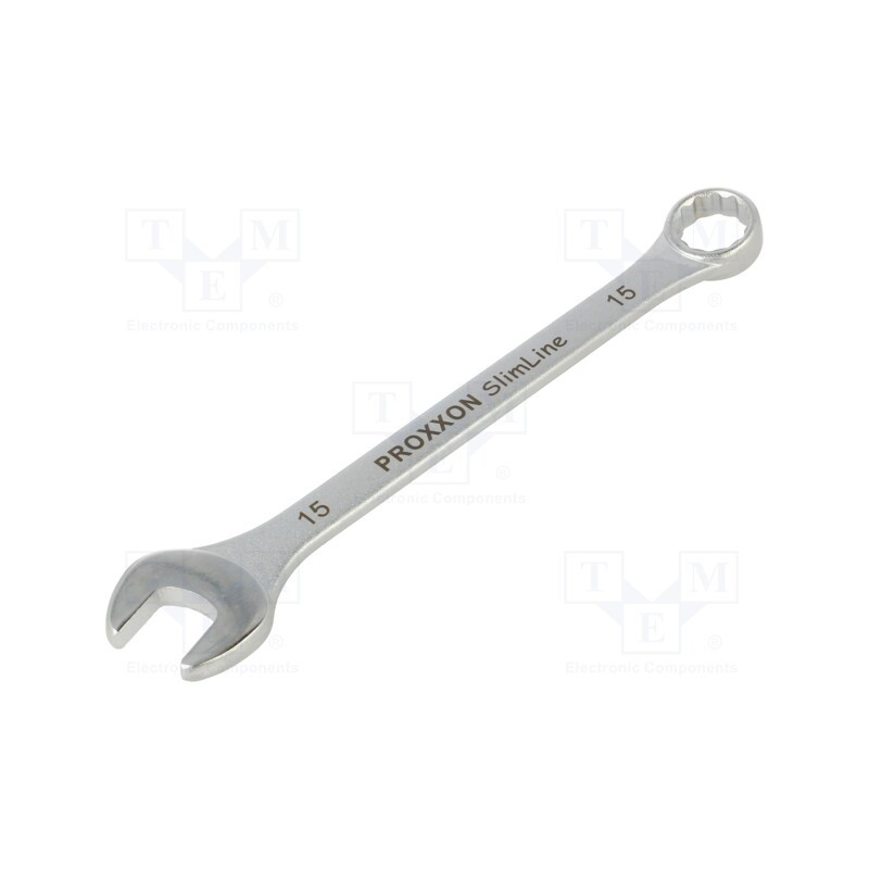 1 pcs x PROXXON - 23915 - Wrench, combination spanner, 15mm, Overall len: 190mm, SlimLine