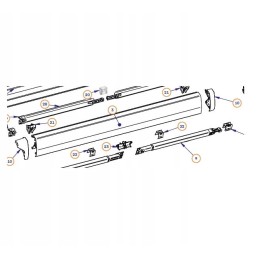 Left and right end of the front profile of the awning 630