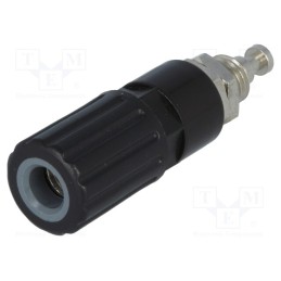 1 pcs x SCHu00dcTZINGER - POL 6718 NI / SW - Socket, 4mm banana, 36A, 33VAC, 70VDC, black, soldered, -20÷80°C