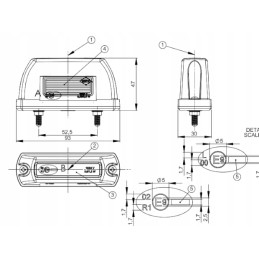 Horpol license plate lamp