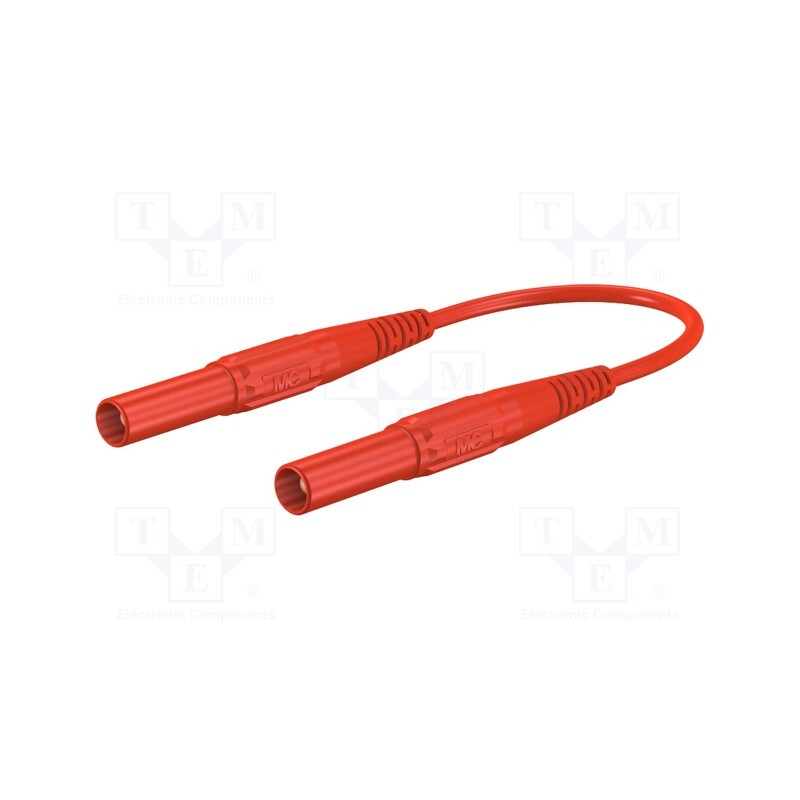 1 pcs x STu00c4UBLI - 66.9013-15022 - Test lead, 19A, banana plug 4mm,both sides, insulated, Len: 1.5m