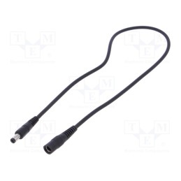 1 pcs x WEST POL - P55-C21-C100-050BK - Cable, 1x1mm2, DC 5,5/2,1 socket,DC 5,5/1,7 plug, straight, 0.5m