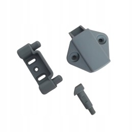 Pushlock cabinet lock, snap handle, camper trailer, chrome