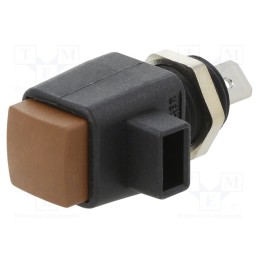 1 pcs x SCHu00dcTZINGER - ESD 798 / BR - Laboratory clamp, brown, 16A, screw, nickel, polyamide, -25÷90°C