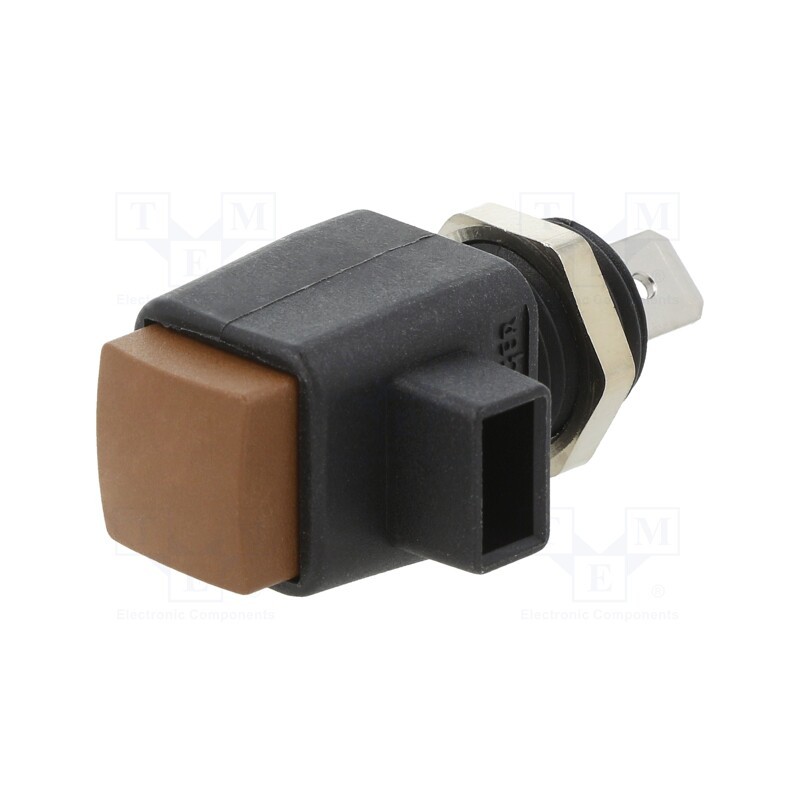 1 pcs x SCHu00dcTZINGER - ESD 798 / BR - Laboratory clamp, brown, 16A, screw, nickel, polyamide, -25÷90°C