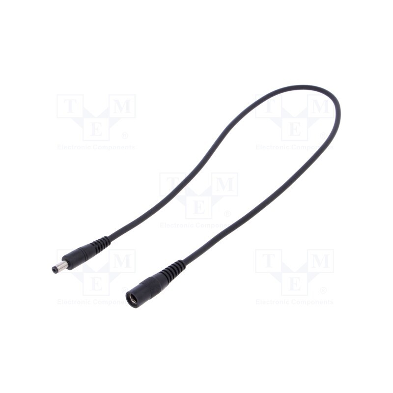 1 pcs x WEST POL - P48-C21-C100-050BK - Cable, 1x1mm2, DC 5,5/2,1 socket,DC 5,5/1,7 plug, straight, 0.5m