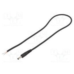 1 pcs x WEST POL - P40-TT-C075-050BK - Cable, 1x0.75mm2, wires,DC 4,0/1,7 plug, straight, black, 0.5m