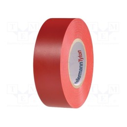 1 rol x HELLERMANNTYTON - 710-10604 HELATAPE FLEX1000+ - Tape: electrical insulating, W: 19mm, L: 20m, Thk: 0.18mm, red, 300%