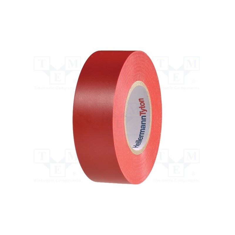 1 rol x HELLERMANNTYTON - 710-10604 HELATAPE FLEX1000+ - Tape: electrical insulating, W: 19mm, L: 20m, Thk: 0.18mm, red, 300%