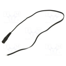 1 pcs x WEST POL - P13-C21-T050-050BK - Cable, 2x0.5mm2, DC 3,5/1,3 plug,DC 5,5/2,1 socket, straight