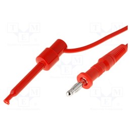 1 pcs x SCI - R8-36-RED - Test lead, 60VDC, 10A, clip-on hook probe x2,banana plug 4mm x2