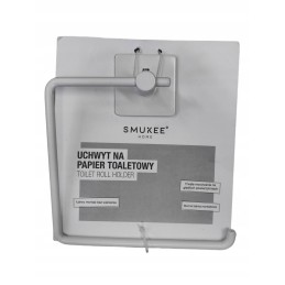 Toilet paper holder for the bathroom, white, minimalist, slim