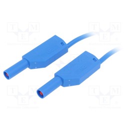 1 pcs x STu00c4UBLI - 28.0125-05023 - Test lead, 32A, banana plug 4mm,both sides, Len: 0.5m, blue