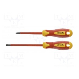 1 set x Hu00d6GERT TECHNIK - HT1S990 - Kit: screwdrivers, insulated, 1kVAC, Phillips,slot, 2pcs.