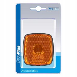 Yellow position lamp with reflector 66x62mm