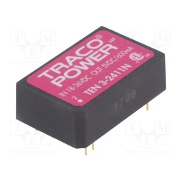 1 pcs x TRACO POWER - TEN 3-2411N - Converter: DC/DC, 3W, Uin: 18÷36V, Uout: 5VDC, Iout: 600mA, DIP24